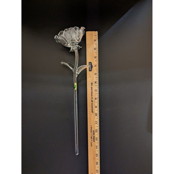 Waterford Art Clear Waterford Crystal Longstem Rose Comes With The